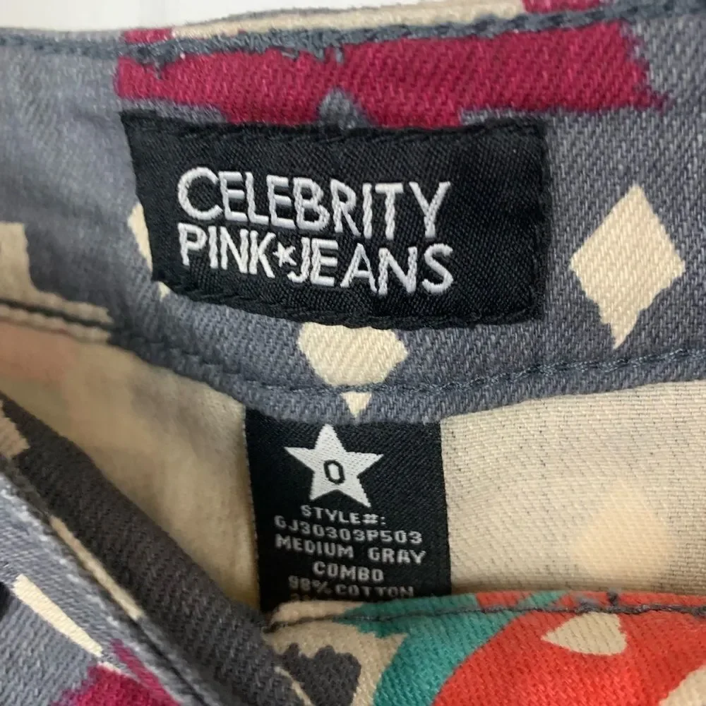 Celebrity Pink Aztec Print Jean Shorts‎
